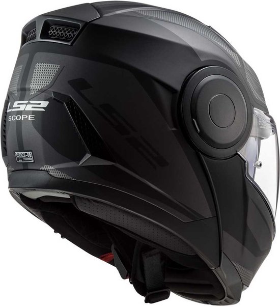 LS2 FF902 Scope Axis Black Titanium Modular Helmet XS - Maat XS - Helm ...