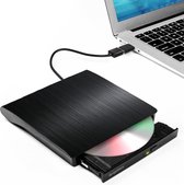 Externe DVD Speler en Brander voor Laptop & Macbook - DVD/CD - Met USB 3.0 en USB-C adapter - Optische drive - Plug & Play