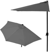 Balkonparasol - halve parasol - 240 cm - grijs
