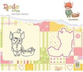 Nellie's Choice Die & clear stamp Randonnée hivernale avec ma poupée DDCS016 52x56mm (11-19)