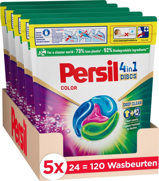 Persil Discs Color Doy - Wascapsules - Voordeelverpakking - 5 x 24 Wasbeurten