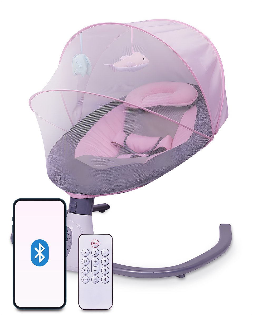 Elektrische wipstoel – Babyschommel met Bluetoothfunctie en  Afstandsbediening –... | bol.com