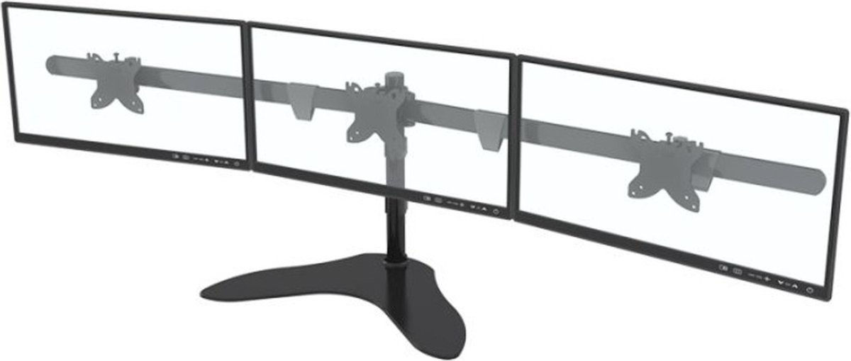 Eaglemounts - EM-S3L - Drievoudige Monitor Vrijstaande Bureausteun voor 15'' - 30'' beeldschermen Max. 10kg per beeldscherm
