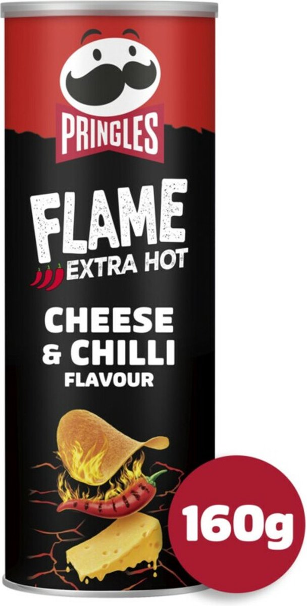 Pringles Flame Extra Hot Cheese and Chili Flavour 9 x 160gr | bol