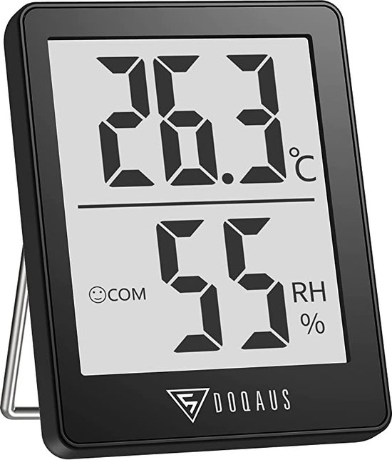 Thermomètre Hygromètre Numérique DOQAUS - Grand écran 3,05" - Mesure Température/humidité - Magnétique