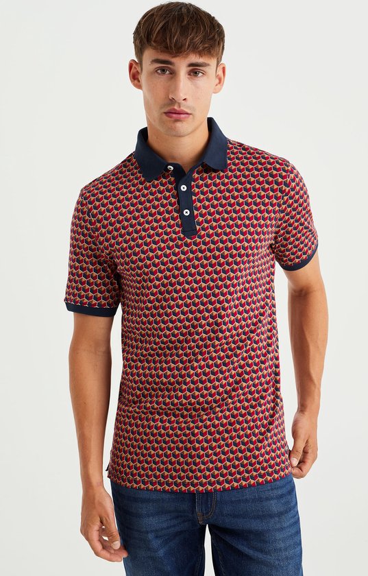 WE Fashion Heren polo met dessin