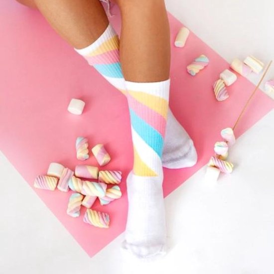 Pegada Marshmallow Sport Sokken - retrosokken - sweet -onze size - sportsokken - naadloos- leuke sokken - voor hem en haar