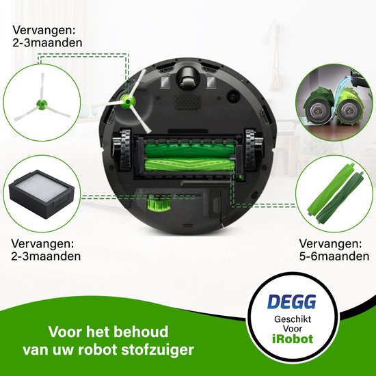 Paquet de 10 sacs d'aspirateur pour Irobot Roomba I7 I7 S9 J7 + E5 E6