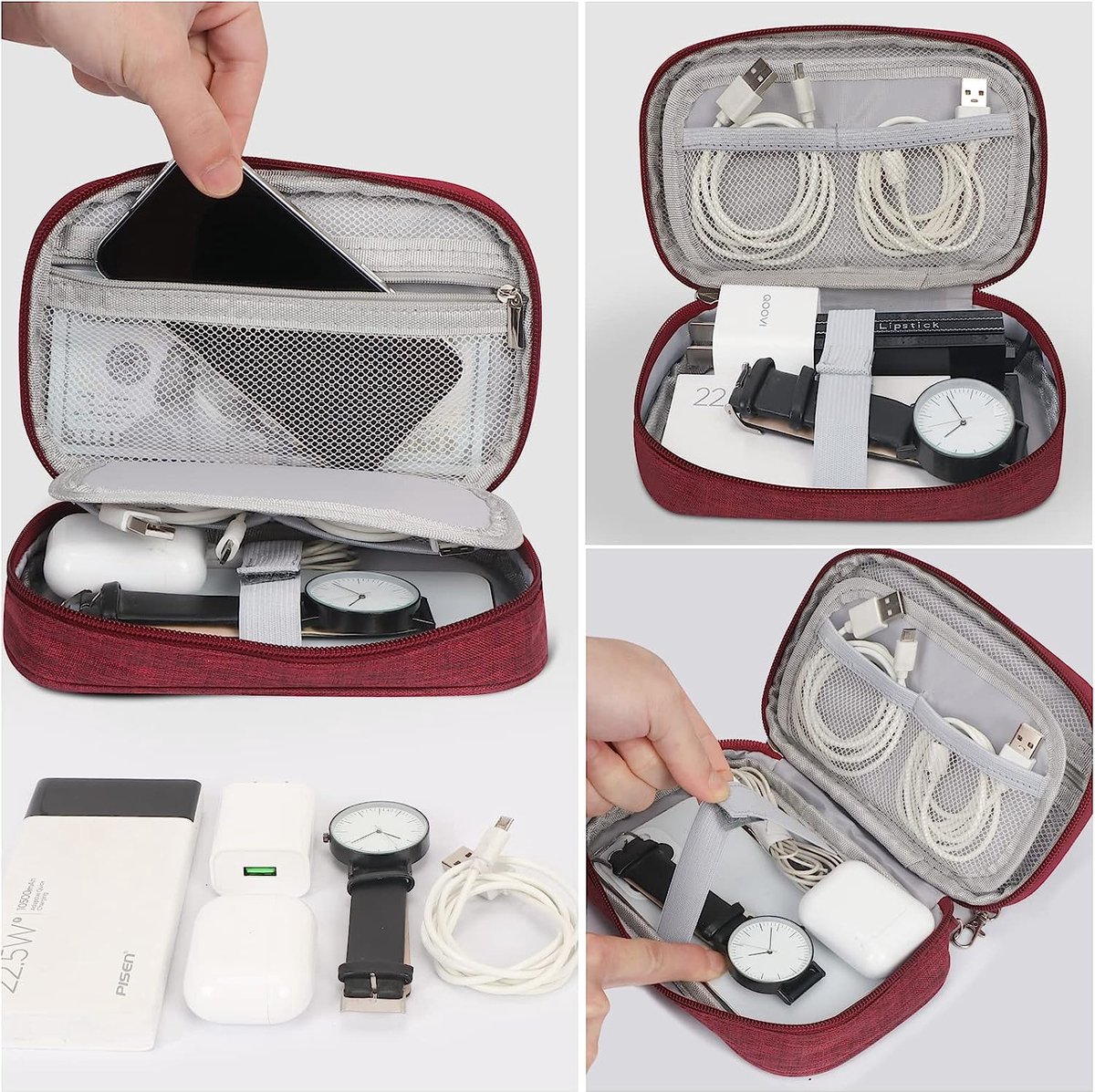 USA Gear Elektronische reiskoffer, organizer - 16,5 cm ritsvak met