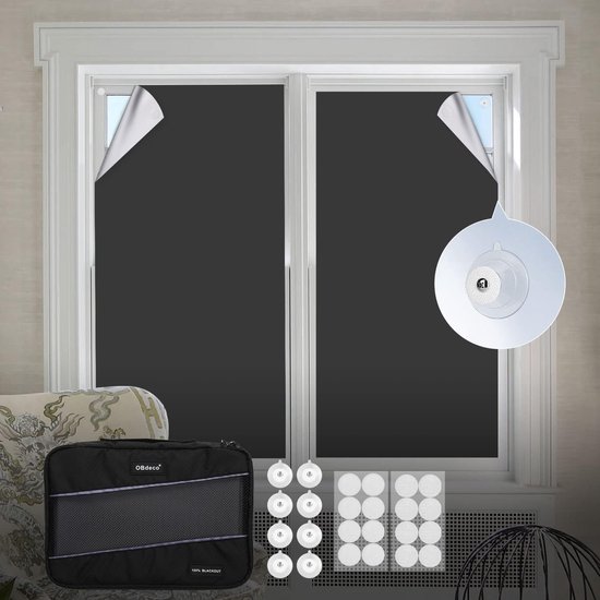 Store Occultant Sans Perçage - 180x90cm - Filtrant Lumière UV - Pour Fenêtre, Chambre, Voyage