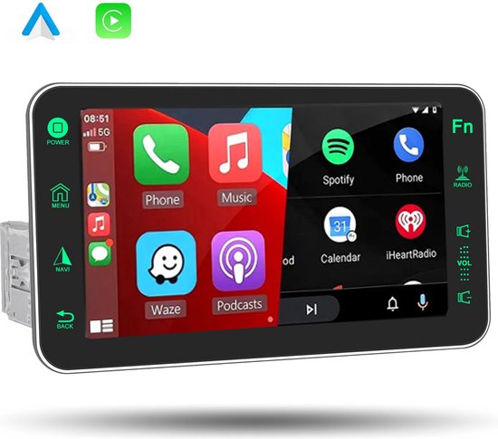 Autoradio Boscer® 1Din, Apple Carplay et Android Auto