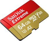 SANDISK EXTREME Geheugenkaart microSDXC 64 GB 170/80 MB/s UHS-I U3 (SDSQXAH-064G-GN6AA)