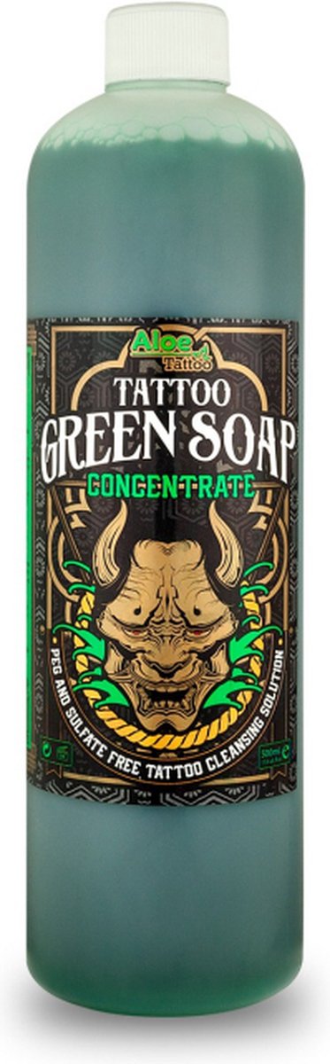 Aloe Tattoo - Green Soap Concentrate 500ml | Tatoeage Groene Zeep | PMU | Microblading | Permanente Make-Up | Browmapping