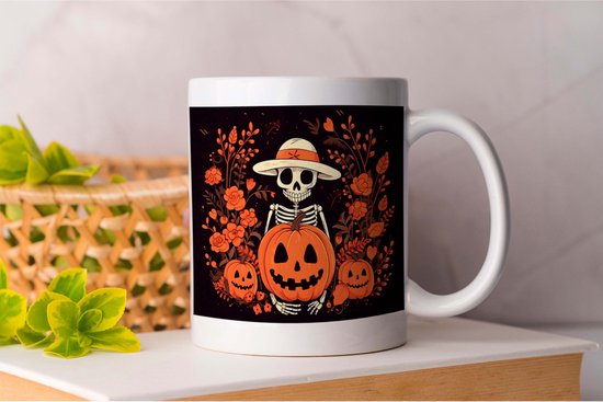 Foto: Mok pumpkin skullart skulllove skulllovers gift cadeau skulllife skulldesign skullphotography skullartists skullinspired