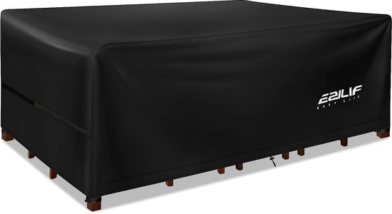Kovshuiwe Tuinmeubelhoes, 220 x 150 x 90 cm, beschermhoes, waterdicht, winddicht, uv-bestendig, 420D heavy duty, winddicht, beschermhoes, afdekzeil, dekzeil voor tuinmeubelen, outdoor