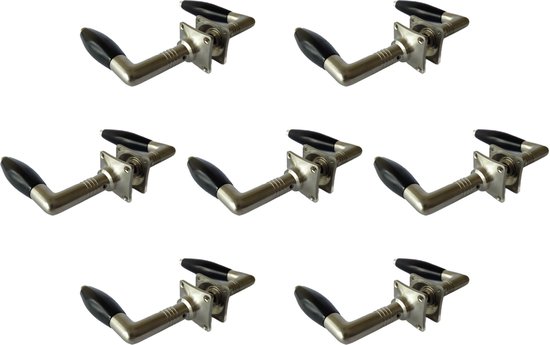 Deurkruk Cross Brons diamond-cut op ronde verende rozet 145mm