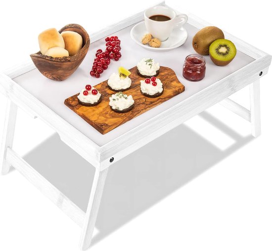 Plateau table de lit blanc