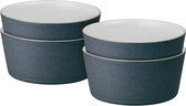 Denby | Impression Charcoal Rijstkom Recht set van 4