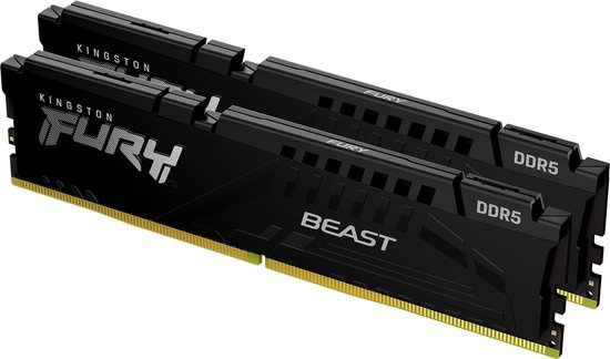 Kingston FURY Beast Black KF556C40BBK2-32 - RAM-geheugen - DDR5 - 32GB - 5600 MHz - DIMM - CL40 - 2 x 16 GB