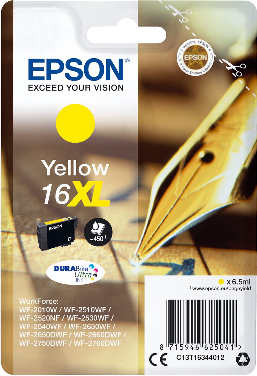 Epson 16XL - Inktcartridge / Geel