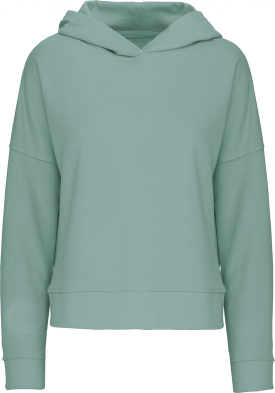 Sweatshirt Dames L/XL Kariban Lange mouw Sage 91% Katoen, 9% Polyester