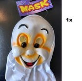 Masker Spook Casper oranje - Kids - Griezel spookje halloween thema feest party feest