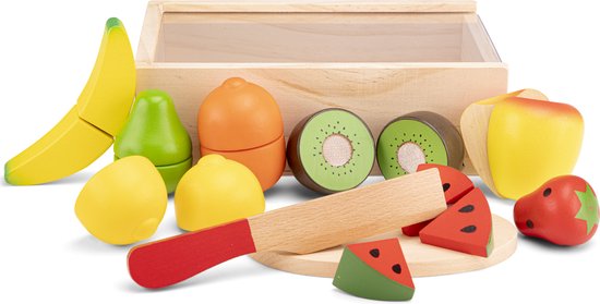 New Classic Toys Corbeille fruits à découper enfant bois