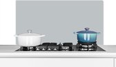 Spatscherm keuken 100x50 cm - Kookplaat achterwand Interieur - Grijs - Licht - Muurbeschermer - Spatwand fornuis - Hoogwaardig aluminium