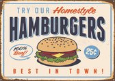 Retro Poster Hamburgers Photo Wallcovering
