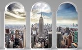 New York City Skyline Pillars Arches Photo Wallcovering