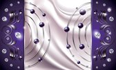 Purple Diamond Abstract Modern Photo Wallcovering