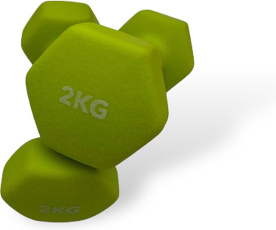 Padisport - Dumbells 2 kg - halter - gewichten set halters - gewichten 2 kg  - groen -... | bol.com