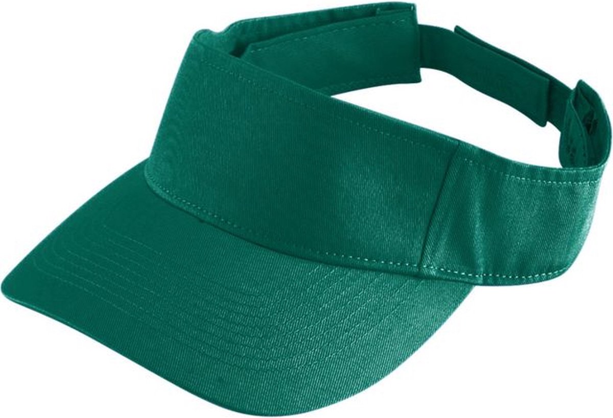 Augusta Sportswear - Zonneklep - Dames - Verstelbaar - Klittebandsluiting - Katoenen Zweetband - Volwassenen - Donkergroen