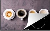 KitchenYeah® Inductie beschermer 80x52 cm - Koffie - Keuken - Industrieel - Kookplaataccessoires - Afdekplaat voor kookplaat - Inductiebeschermer - Inductiemat - Inductieplaat mat