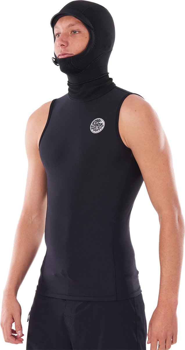 2023 Rip Curl Flashbomb Polypro Hooded Vest Zwart