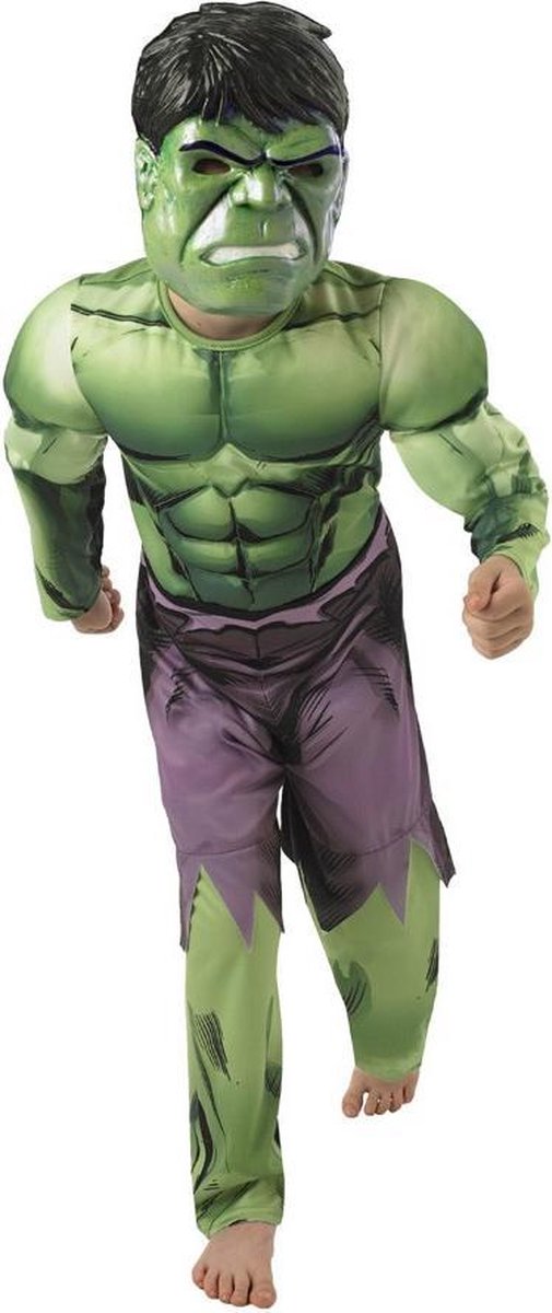 Nat Knikken zak Avengers Hulk pak muscles met masker - maat 98-104 - Marvel superheld groen  kostuum... | bol.com