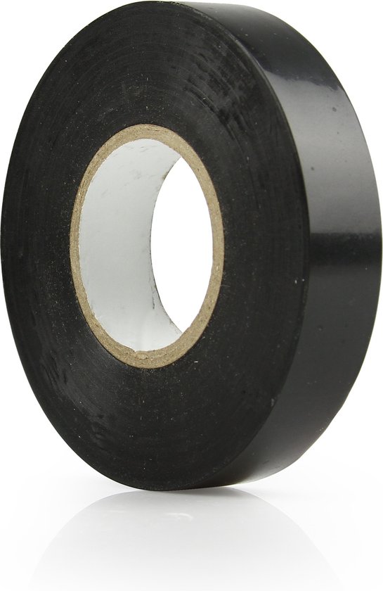 Isolatie tape zwart 15mm x 10mtr. - Van der Wal HOUT