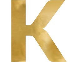Omslag van Partydeco - Spiegel Letter K Goud - 54 x 60 cm