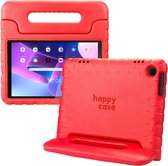 HappyCase Housse pour Tablette Kinder Convient pour Lenovo Tab M10 Gen 3 (10.1) | Couverture adaptée aux enfants | Couvercle de protection | Couverture pour enfants | avec poignée et support | Rouge