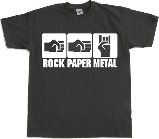 Rock-Paper-Metal - X-Large - Grijs