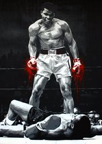 Muhammad Ali Poster | Ali Boxeur Poster | Affiche de boxe | Le meilleur | Portrait de Mohammed Ali | 61x91cm | Convient pour l'encadrement