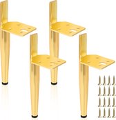 Stoelpoten Meubelpoten Keuken voetstuk Base ondersteuning metalen ijzeren tafelpoten ladenkast 15CM Goud