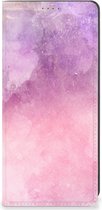 Leuk Telefoonhoesje OPPO A78 | A58 5G Bookcase Cover Pink Purple Paint