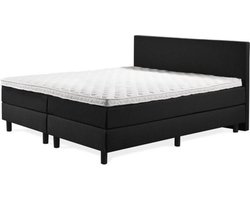 Boxspring Luxe 160x200 Glad Zwart