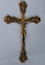 Denza - Heer Jezus christus aan het kruis - BA421P1750 materiaal messing en lengte 32 cm