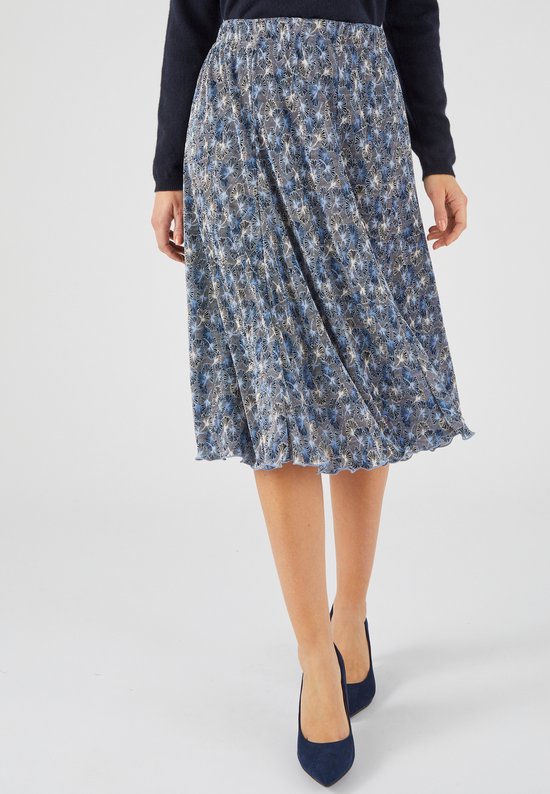 Plisse rok donkerblauw new arrivals