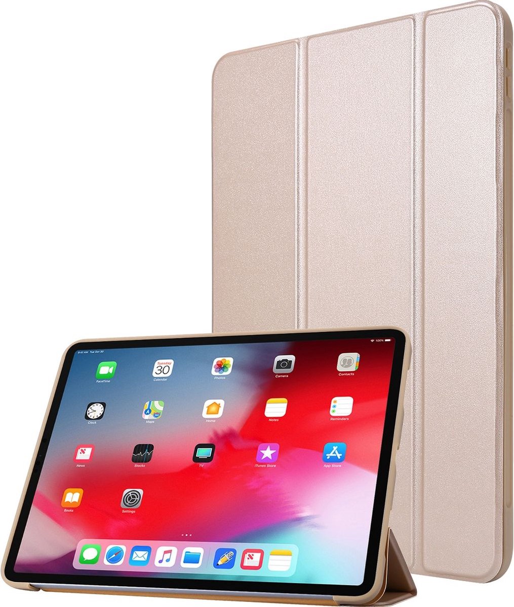 Mobigear Tablethoes geschikt voor Apple iPad Pro 11 Inch (2022) Hoes | Mobigear Tri-Fold Gel Bookcase - Goud