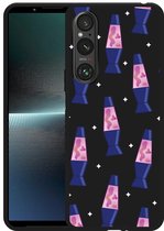 Cazy Hoesje Zwart geschikt voor Sony Xperia 1 V Lavalampen