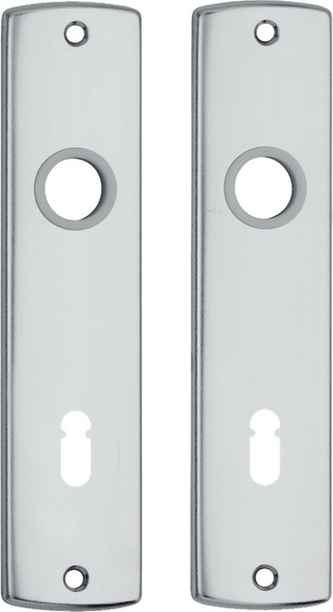 AXA Binnendeurschilden (Curve) Aluminium: Met sleutelgat SL72