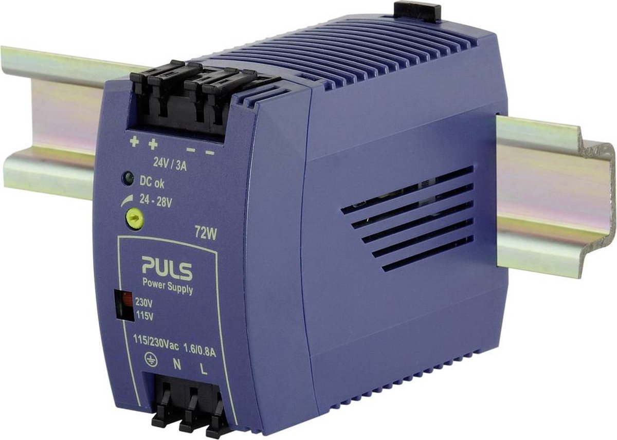 PULS ML70.100 DIN-rail netvoeding 24 V/DC 3 A 72 W Aantal uitgangen:1 x Inhoud 1 stuk(s)